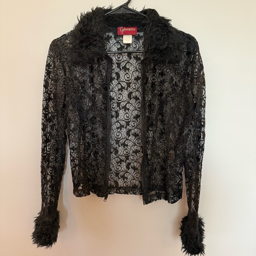 Vintage Black Lace Sweater